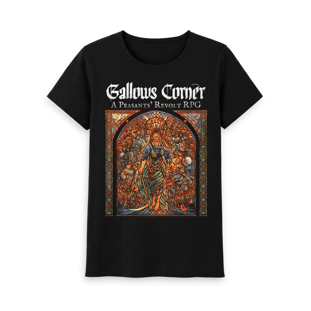 Black Printed T-shirt Front