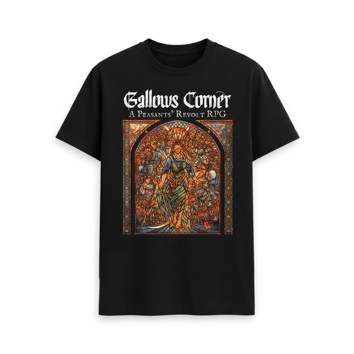 Black Printed T-shirt Front